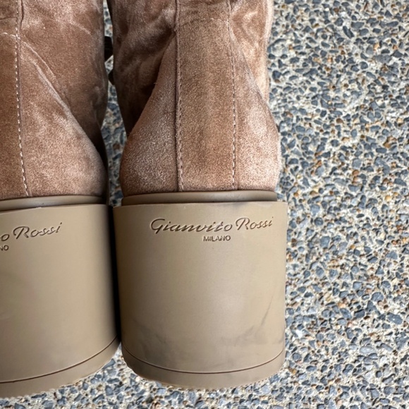 Gianvito Rossi Foster Camel Suede Ankle Boot 38.5 EU - Picture 3 of 13